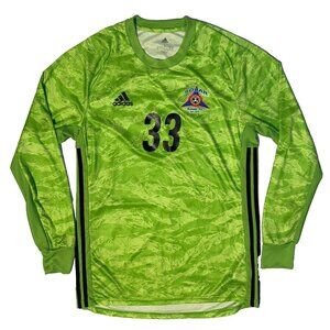 MLS Solar Adidas Men's Green Long Sleeve GoalKeeper Soccer Jersey Large